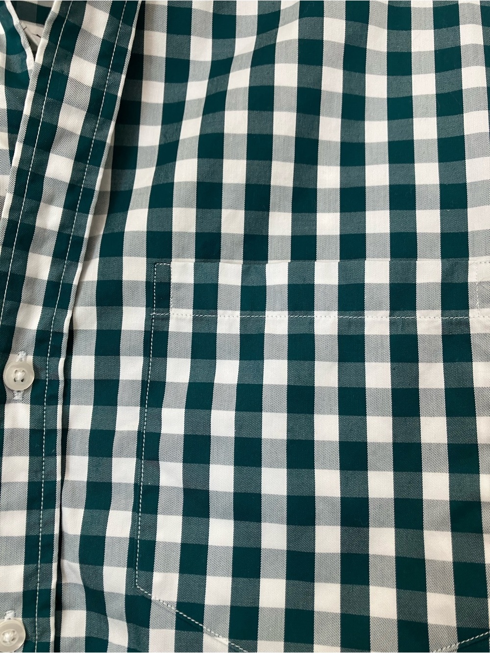 Frank & Eileen Jordy Green and White Gingham Button-Down Shirt - Picture 3 of 3